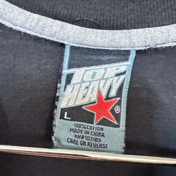 Y2K Vintage Too Heavy Motorcycle Skulls Black & Red Men’s L Graphic T-Shirt RARE - Picture 4 of 4